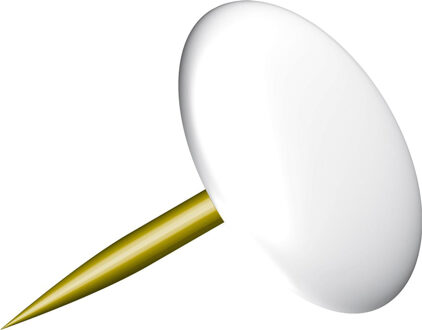 Kangaro Punaises plat - set 300x - wit - voor prikbord