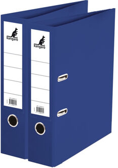 Kangaro Ringband map/ordners A4 - 2x - blauw - 31 x 28 x 7 cm - Documenten opbergen - Kantoorartikelen