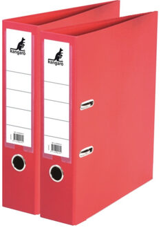 Kangaro Ringband map/ordners A4 - 2x - rood - 31 x 28 x 7 cm - Documenten opbergen - Kantoorartikelen