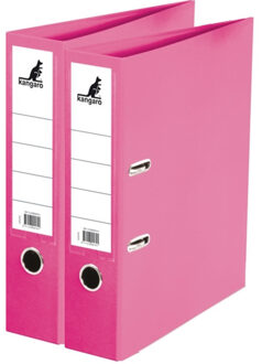 Kangaro Ringband map/ordners A4 - 2x - roze - 31 x 28 x 7 cm - Documenten opbergen - Kantoorartikelen