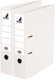 Kangaro Ringband map/ordners A4 - 2x - wit - 31 x 28 x 7 cm - Documenten opbergen - Kantoorartikelen