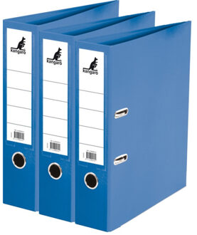 Kangaro Ringband map/ordners A4 - 3x - blauw - 31 x 28 x 7 cm - Documenten opbergen - Kantoorartikelen