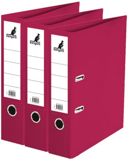 Kangaro Ringband map/ordners A4 - 3x - rood - 31 x 28 x 7 cm - Documenten opbergen - Kantoorartikelen