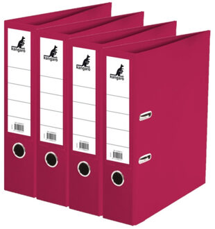 Kangaro Ringband map/ordners A4 - 4x - rood - 31 x 28 x 7 cm - Documenten opbergen - Kantoorartikelen