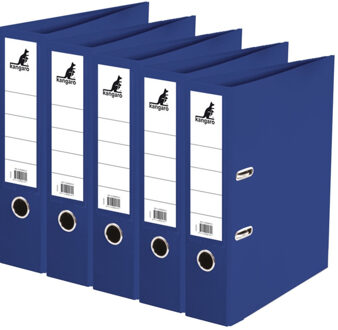 Kangaro Ringband map/ordners A4 - 5x - blauw - 31 x 28 x 7 cm - Documenten opbergen - Kantoorartikelen