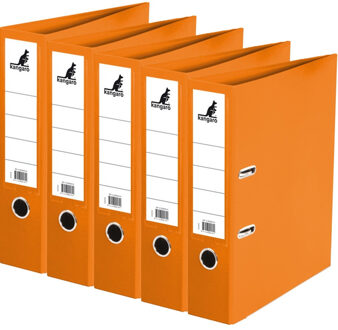 Kangaro Ringband map/ordners A4 - 5x - oranje - 31 x 28 x 7 cm - Documenten opbergen - Kantoorartikelen