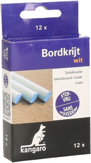 Kangaro Schoolbord krijtjes - pakje van 12x stuks - wit - speelgoed - Schoolbordkrijtjes