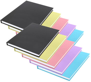 Kangaro Schriften - 10x - A5 formaat - gekleurd - harde kaft - gelinieerd - schoolschriften