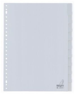 Kangaro Tabbladen A4 - 50x - grijs - met venster - 23 gaats/rings