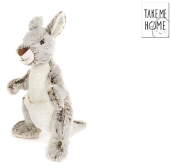 kangaroe pluche 31cm bruin