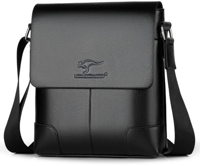 Kangaroo Luxury Brand Male Bag Leather Messenger Bag Man Chest Crossbody Bag For Men Gift Business PU Leather Small Shoulder Bag