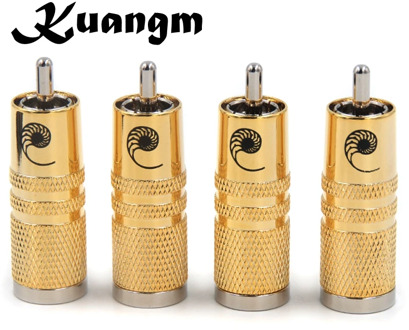 Kangm audio Kangm Brass Copper Plating Audio Video RCA Connector rca pulg rca cable connector