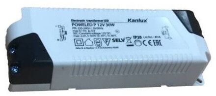 Kanlux LED Trafo 0-30W - 12 Volt - 2,5A