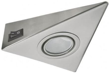 Kanlux Onderbouwarmatuur Zepo - Rvs - Driekhoek - G4 fitting - met schakelaar