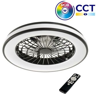 Kanlux Plafondventilator met ledlamp - Plave - RGB+CCT - 48 Watt - Ø485mm