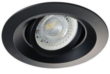 Kanlux Ronde Armatuur Zwart 50 mm - Colie - Kantelbaar