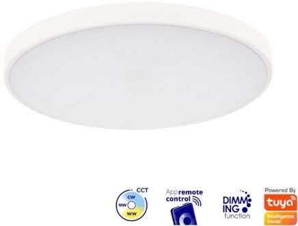 Kanlux Slimme Led Plafondlamp 20 Watt - Plafon Wit - CCT - Wifi/Bluetooth - Ø390mm - IP20