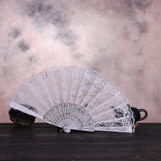 Kant Decoratieve Fans Chinese Stijl Dance Wedding Party Lace Silk Folding Handheld Bloem Fan Party Prestaties Hand Held Rekwisieten