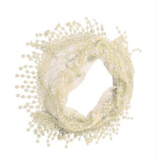 Kant Kwastje Bloemenprint Vrouwen Sjaals Sjaal Solid Herfst Winter Sjaal voor Vrouwen Dames shawl Sjaal # YL5 Beige