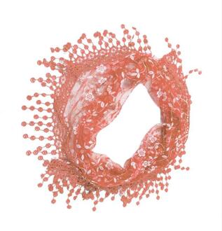 Kant Kwastje Bloemenprint Vrouwen Sjaals Sjaal Solid Herfst Winter Sjaal voor Vrouwen Dames shawl Sjaal # YL5 roze