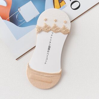 Kant sokken transparante siliconen onzichtbare bas no show korte zomer luxe vrouw katoen modis casual jurk cool 4 paar 2