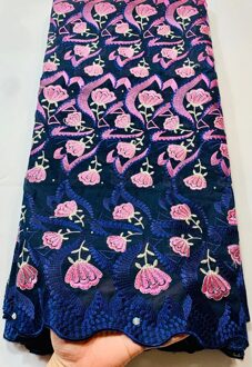 Kant Stof Laatste Met Voorraad Borduren Afrikaanse Katoen Stoffen Voile Kant Populaire Dubai Stijl Voor Party Dress YLL3776 AS PIC8