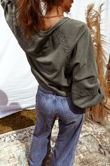 Kant Trim Sweatshirt Grijs