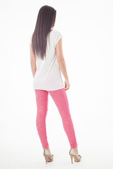 Kanten legging in Fuschia Fuchsia