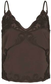 Kanten top Ligne  bruin - 34,36,38,40,42,