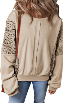 Kantmouw Breipullover - maat XL Bruin