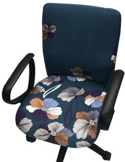 Kantoor Computer Roterende Stoel Cover Gedrukt Elastische Covers Stretch Seat Case Afneembare Wasbare Internet Cafe Stoelen Silpcover