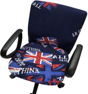 Kantoor Computer Roterende Stoel Cover Gedrukt Elastische Covers Stretch Seat Case Afneembare Wasbare Internet Cafe Stoelen Silpcover