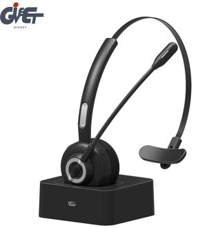 Kantoor Draadloze Headset Trucker Bluetooth Headset voor Mobiele Telefoon Bellen CVC6.0 Noise Cancelling Ondersteunt A2dp Muziek
