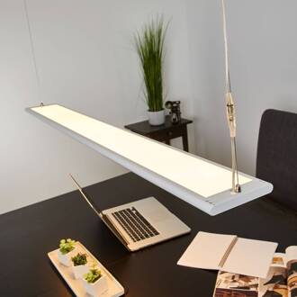 kantoor hanglamp Samu, up/down, dimbaar, aluminium wit