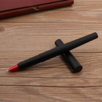 Kantoor Jinhao 35 Matte Black Box Fijne Financiën Hooded Nib Vulpen 1 matte zwart pen