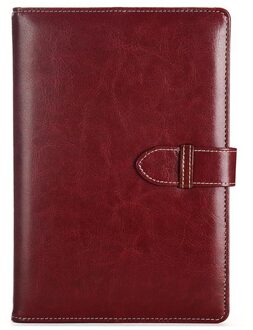 Kantoor Lederen Notebook B5 Dagelijkse Planner Agenda Notebook A5 Vintage Business Notepad Note Book Cover Rood Bruin