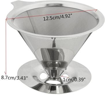 Kantoor Papierloze Koffie Druppelaar Rvs Pure Koffie Filter Trechter Herbruikbare Koffie Machine Diy Essentials