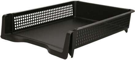 Kantoor postbakjes - A4 formaat - Zwart - Stapelbaar brievenbakjes - Kantoorartikelen