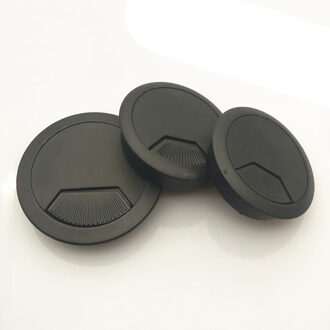 Kantoor Tafel Plastic Draad Draad Doos Hole Cover Opening Hardware Meubels Hardware Draad Gat Covers zwart en wit