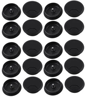 Kantoor Tafel Plastic Draad Draad Doos Hole Cover Opening Hardware Meubels Hardware Draad Gat Covers zwart