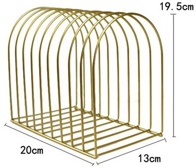Kantoor Tijdschrift Rekken Nordic Arc eenvoudige smeedijzeren desktop storage rack plank bestand Boekensteun rack Briefpapier Organizer Hold goud S