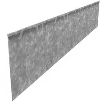 Kantopsluiting verzinkt staal geplet 230x0,2x39cm.