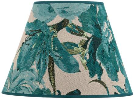 kap Sofia hoogte 21 cm, bloemenpatroon turquoise turkoois