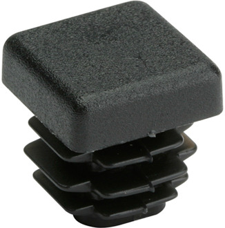 Kap Vierkante Buis 16Mm Zw 4St W - WU0640026