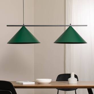 Kapitale hanglamp, groen, 2-lamps, Ø 46 cm, GX53 groen, zwart