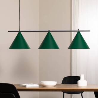 Kapitale hanglamp, groen 3-lamps, Ø 32 cm, GX53 groen, zwart