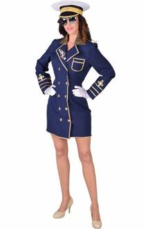 Kapitein jurk dames blauw