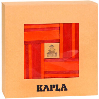 KAPLA 40 Stuks Kleur Met Boekje Rood/oranje
