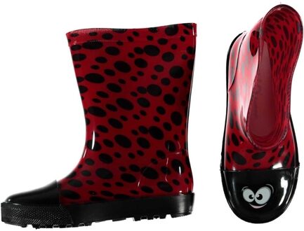 Kaplaarzen met lieveheersbeestje motief voor peuters Rood