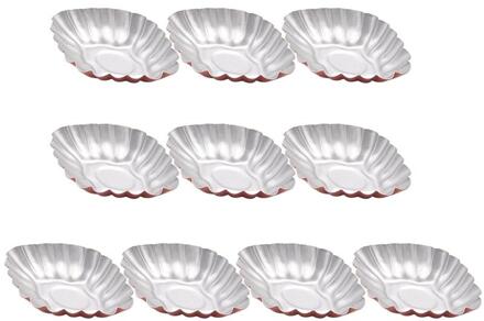 Kapmore 10 Stks/set Egg Tart Mallen Anti-aanbak Bloemvorm Mini Taart Pan Cakevorm Cupcake Cake Cup Bakken Tools Accessoires
